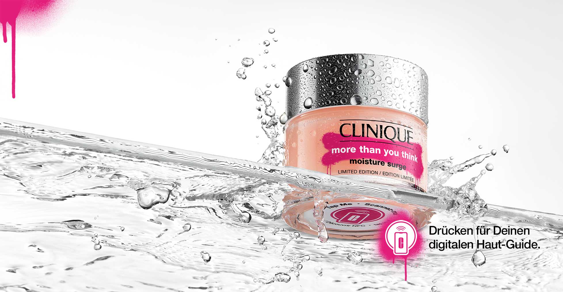 This pink does more than you think. Feuchtigkeit, die in 3 Sekunden beruhigt und 100 Stunden anhält.