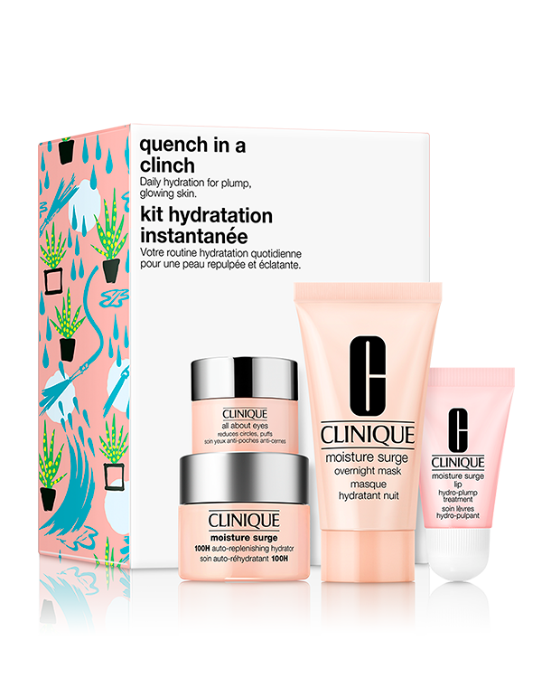 Glow All Day Set, Ein mehrteiliges Hautpflege-Set für die tägliche Anwendung, das die Haut zum Strahlen bringt, perfekt geeignet für Zuhause oder unterwegs