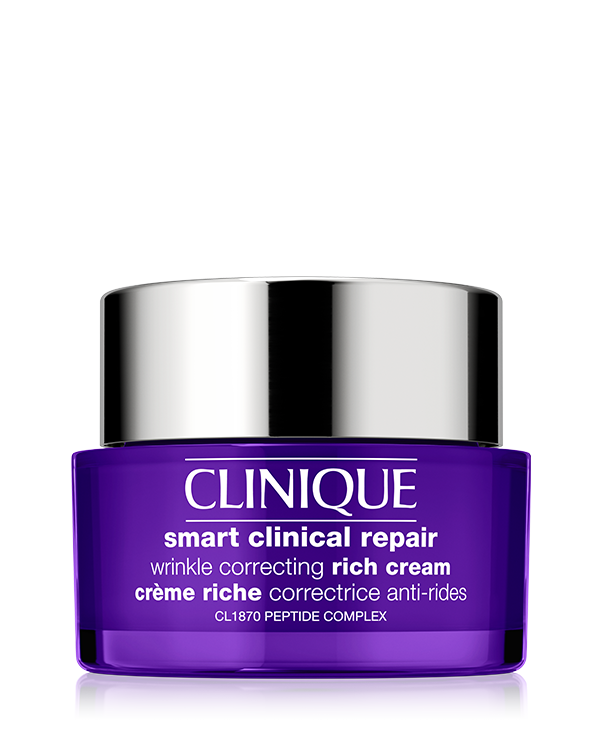 Clinique Smart Clinical Repair™ Wrinkle Correcting Rich Cream, &lt;b&gt;Behandle Deine Falten nicht irgendwie, sondern smart.&lt;/b&gt;&lt;br&gt; Formuliert mit Cliniques exklusivem CL1870 Peptide ComplexTM und hautstärkenden Inhaltsstoffen, kräftigt und regeneriert die Smart Clinical RepairTM Wrinkle Correcting Cream die Haut. Dank eines mehrstufigen Ansatzes wird die Haut kontinuierlich mit Feuchtigkeit versorgt, während feine Linien und Falten sichtbar reduziert werden.