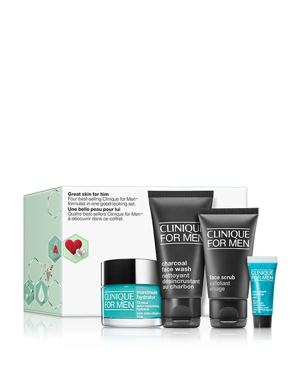 Great Skin For Him Set, Tolle Haut für Ihn: Die vier beliebtesten Clinique for Men-Formeln in einem gut aussehenden Set