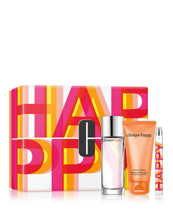 Perfectly Happy Fragrance Set, Eine lebendige Kollektion unserer meistverkauften Clinique Happy™ Duftfamilie. Im Wert von über 100€.