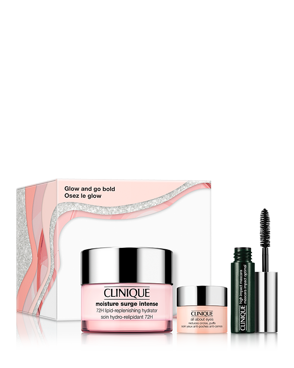 Glow and Go Bold Set, Ein Trio aus Hautpflege- und Makeup-Essentials, die Dich die ganze Saison über strahlen lassen