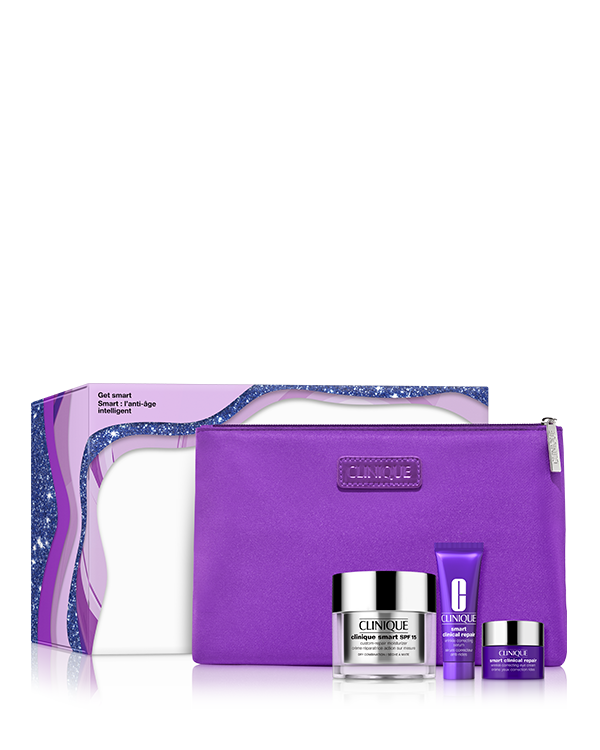 Get Smart De-Aging Skincare Set, Ein fortschrittliches De-Aging-Trio für eine jünger aussehende Haut. &lt;br&gt;